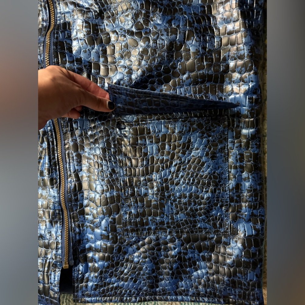 Vintage Kenn Sporn Wippette snakeskin quilted hooded rain coat, size large - Picture 13 of 16
